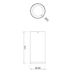 LED-Anbaudownlight Lucea 30 W schwarz