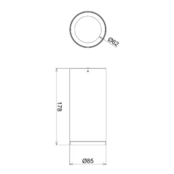 LED-Anbaudownlight Lucea 15 W schwarz