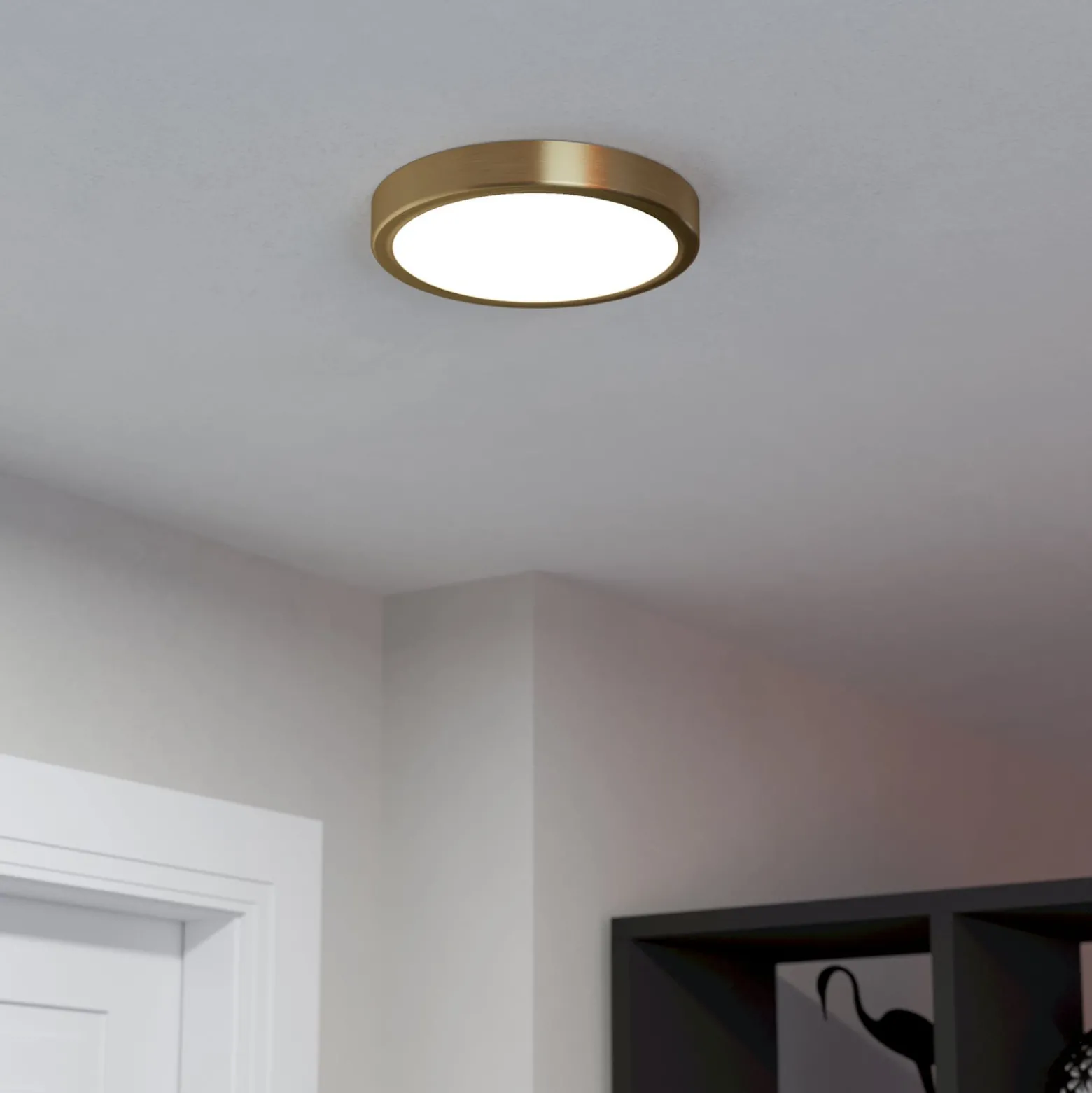 LED-Anbaupanel Fueva 5 IP20 830 messing Ø21cm