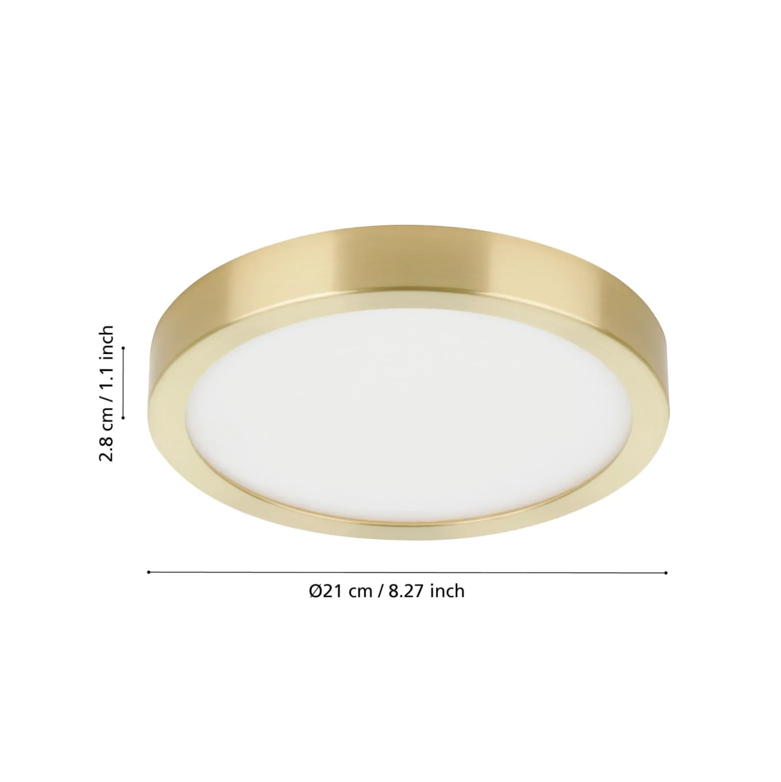 LED-Anbaupanel Fueva 5 IP20 830 messing Ø21cm