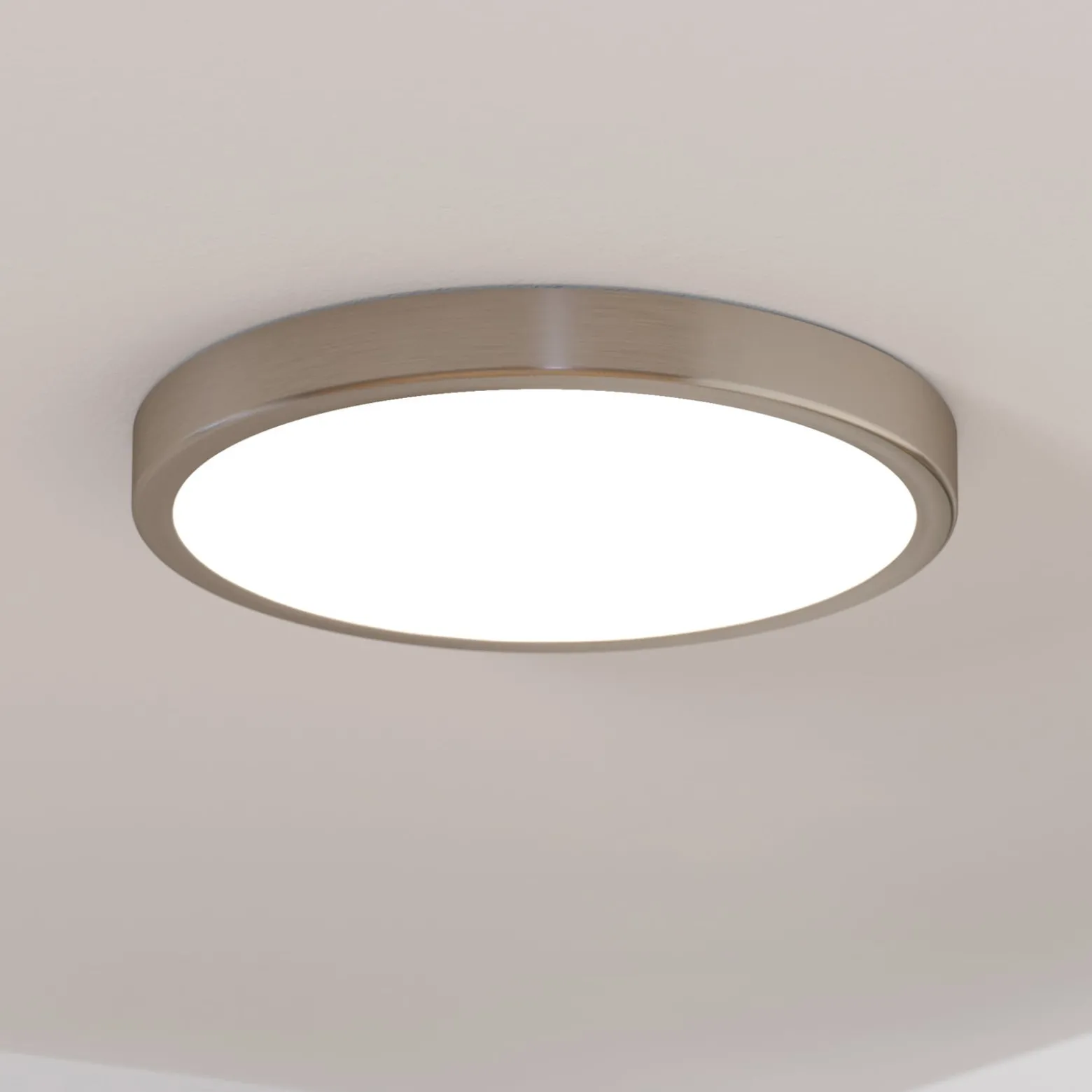 LED-Anbaupanel Fueva 5 IP20 830 nickel Ø28,5cm