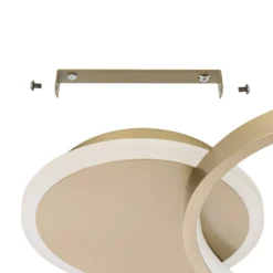 LED-Anbaupanel Fueva 5 IP20 830 nickel Ø28,5cm