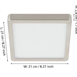 LED-Anbaupanel Fueva 5 IP20 830 nickel 21x21cm