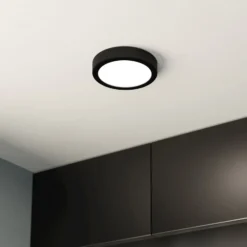 LED-Anbaupanel Fueva 5 IP20 830 schwarz Ø16cm