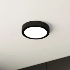 LED-Anbaupanel Fueva 5 IP20 830 schwarz Ø16cm