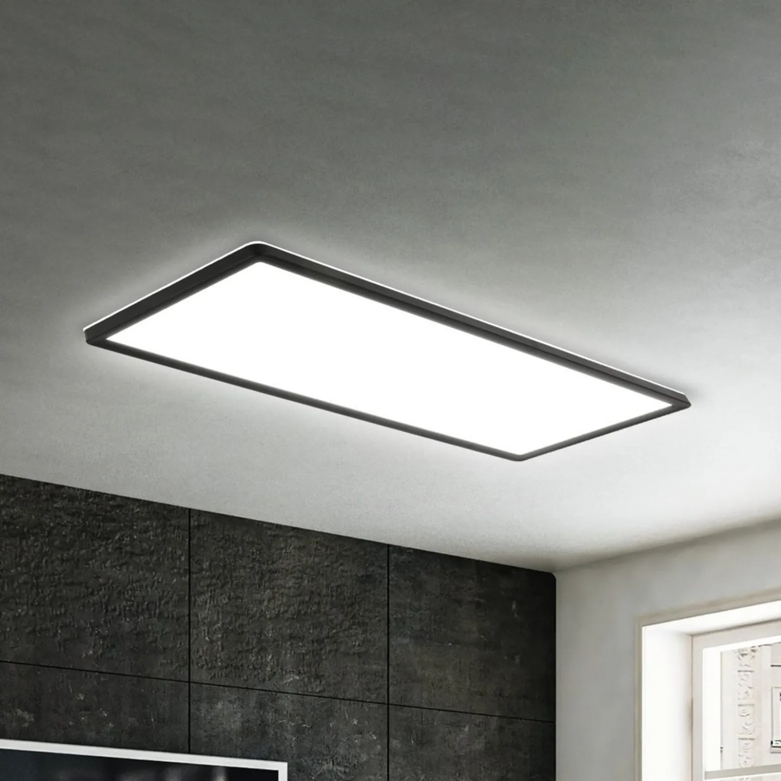 LED-Anbaupanel Slim 58x20cm on/off 4.000K schwarz