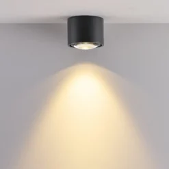 LED-Außendeckenlampe MAG MINI, schwarz, Ø 9 cm, CCT dim IP44