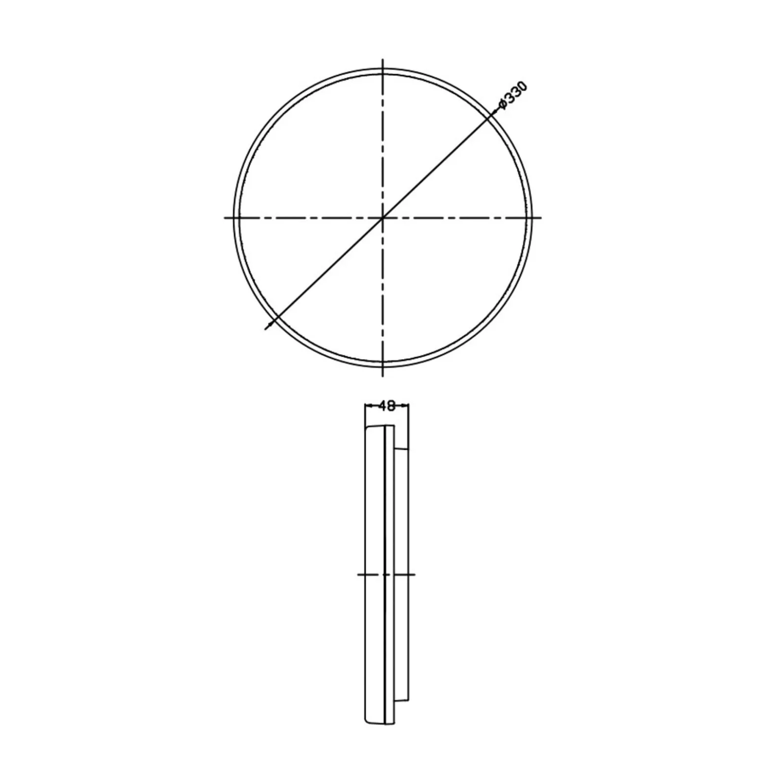 LED-Außendeckenleuchte Altais Motion, 25W, Ø 33 cm