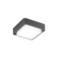 LED-Außendeckenleuchte Diuk, dunkelgrau, Metall, IP65