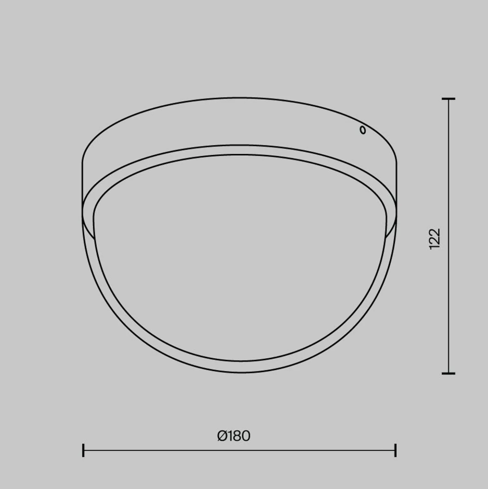 LED-Außendeckenleuchte Mon, graphit, Ø 18 cm, IP65, 3.000K
