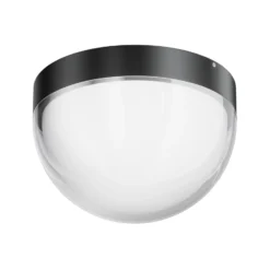 LED-Außendeckenleuchte Mon, graphit, Ø 18 cm, IP65, 3.000K