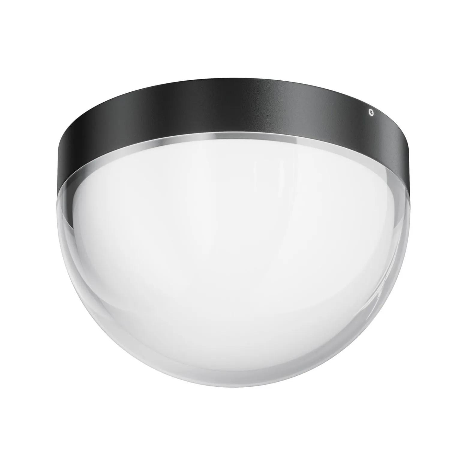LED-Außendeckenleuchte Mon, graphit, Ø 18 cm, IP65, 3.000K