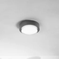 LED-Außendeckenleuchte Owen, dunkelgrau, Metall, 23 cm, IP65