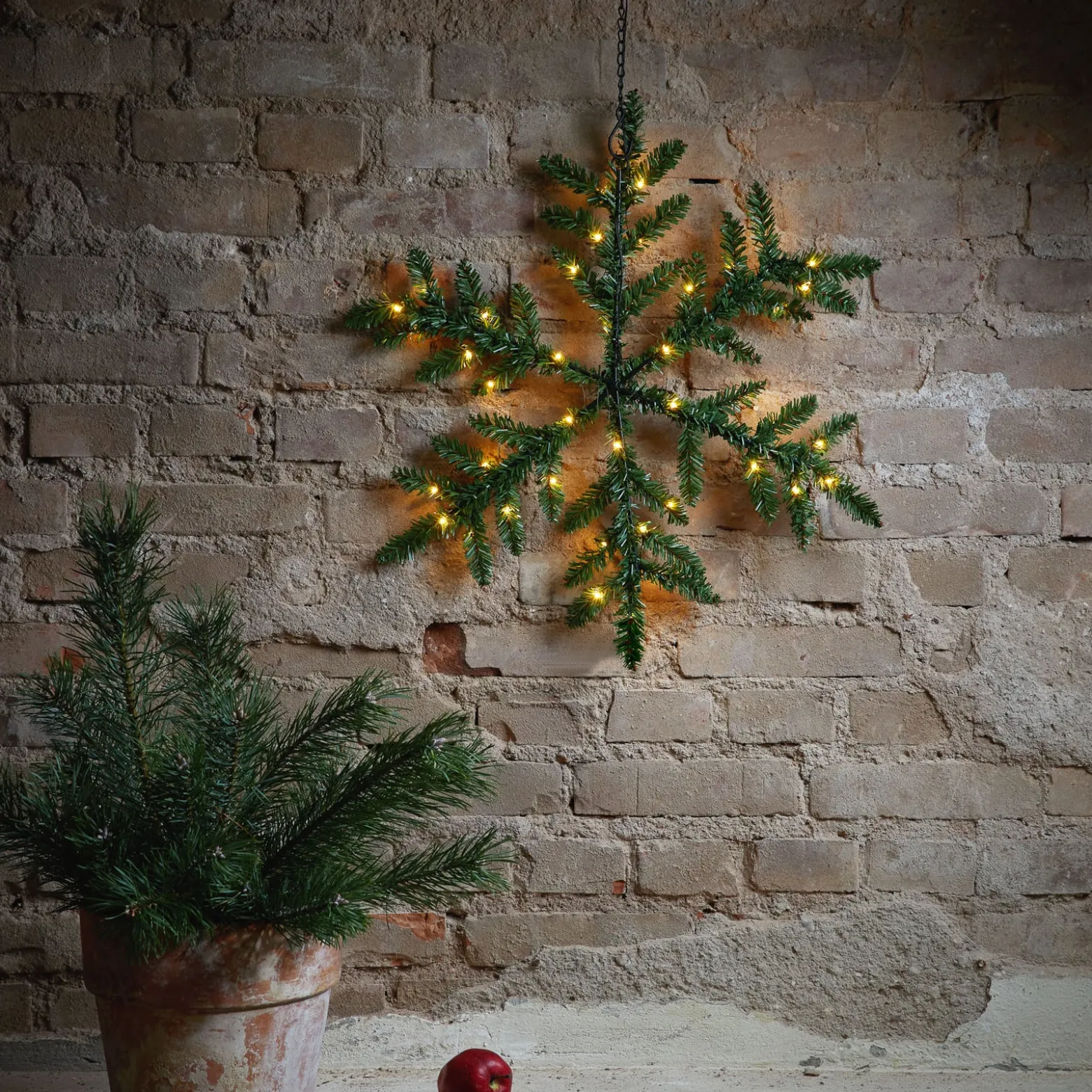 LED-Außendeko Snowflake, batteriebetrieben