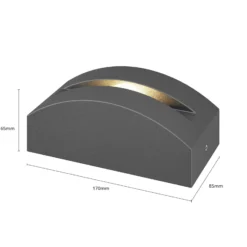 LED-Außenleuchte Marka, Aluminium dunkelgrau