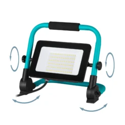 LED-Außenstrahler Avelar, schwarz/türkis Breite 31 cm Metall