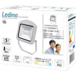 LED-Außenstrahler Charlottenburg silber 30W 4.000K