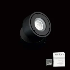 LED-Außenstrahler Harvey, schwarz, Ø 10 cm, Alu-Druckguss