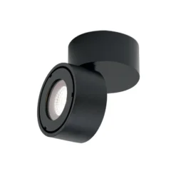 LED-Außenstrahler Harvey, schwarz, Ø 10 cm, Alu-Druckguss