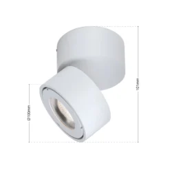 LED-Außenstrahler Harvey, weiß, Ø 10 cm, Aluminium-Druckguss