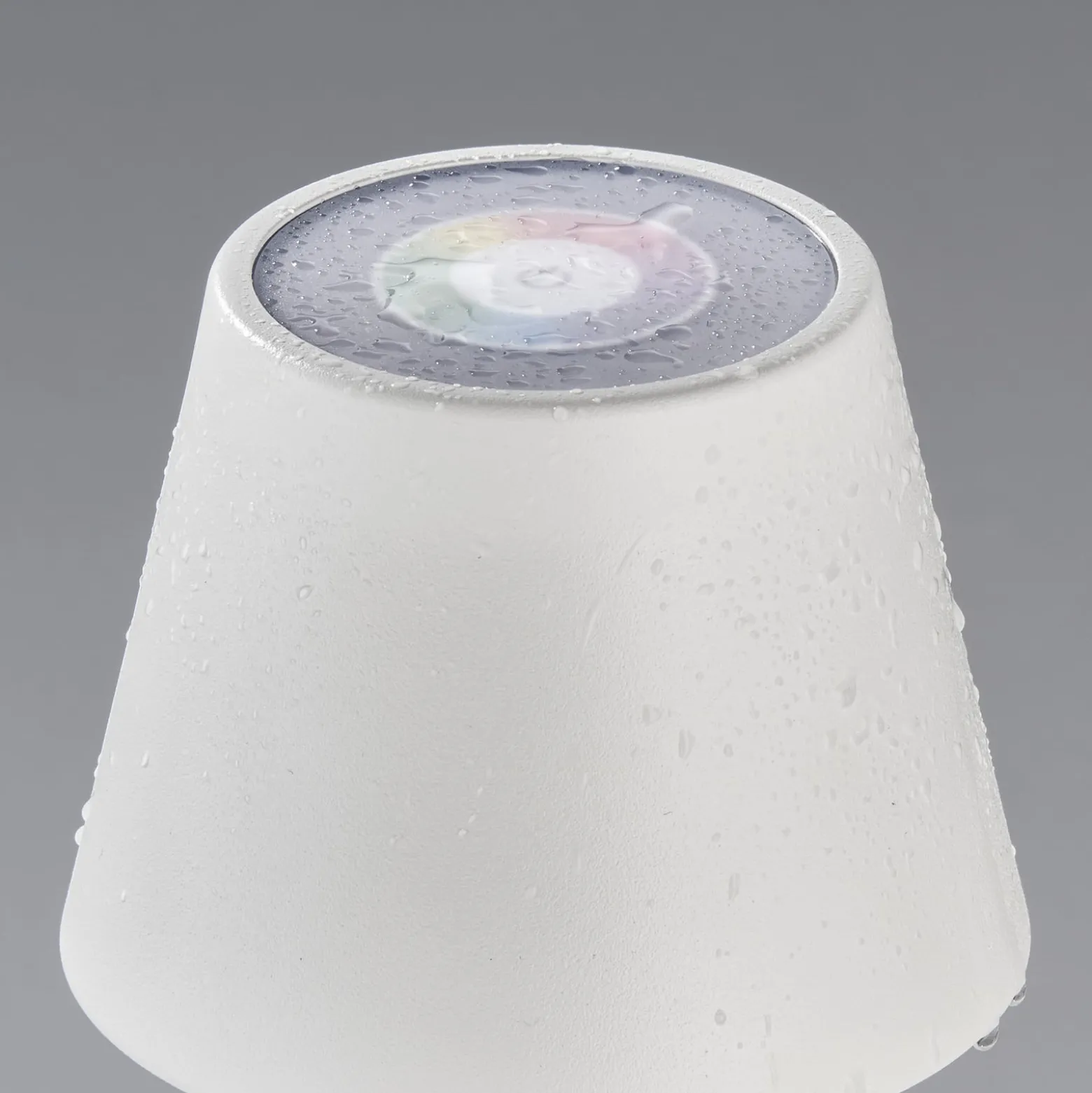 LED-Außentischlampe Cosenza mit Akku RGBW sandweiß