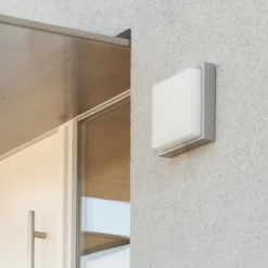 LED-Außenwandlampe 046, Bewegungsmelder, edelstahl
