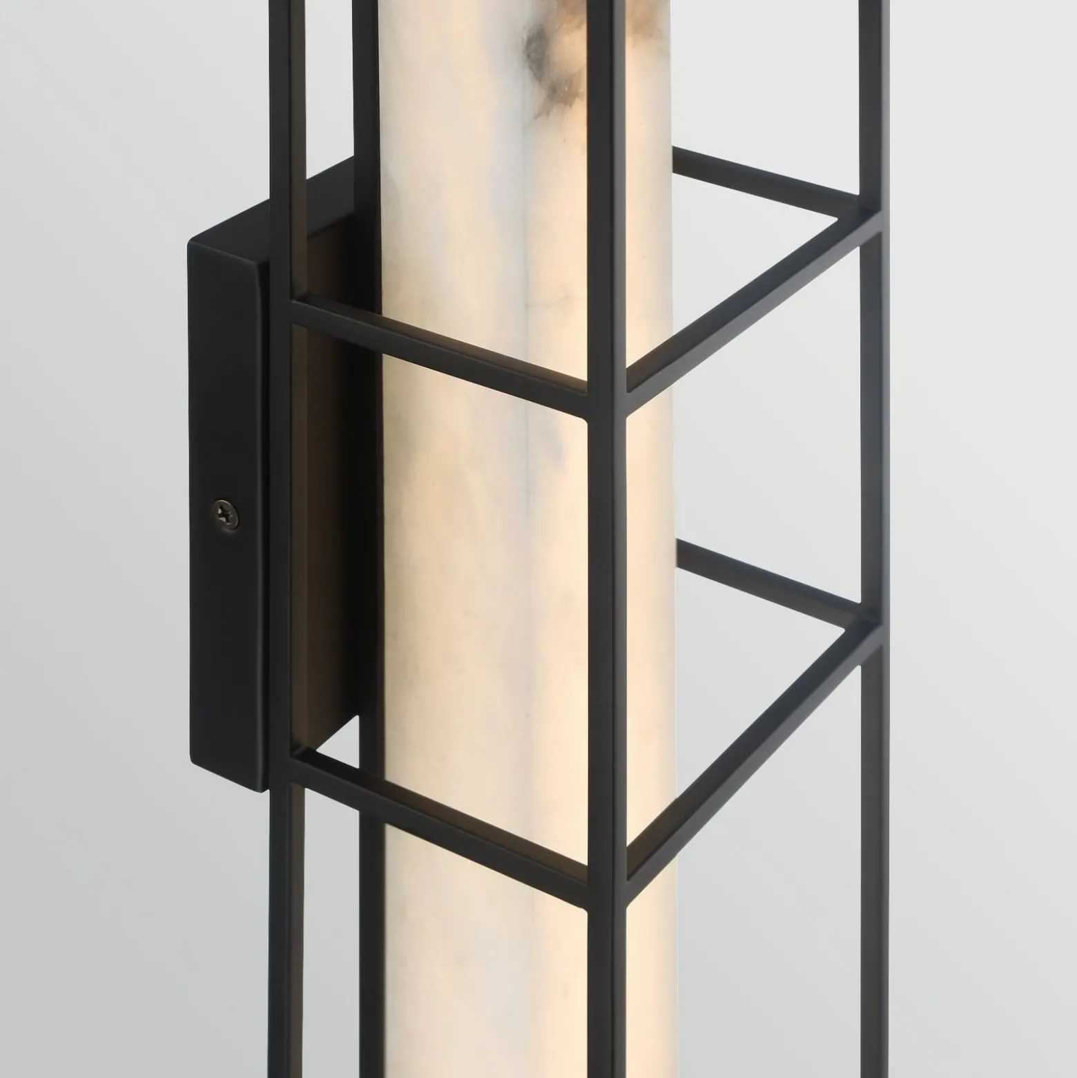 LED-Außenwandlampe BLAKLEY schwarz/alabaster Höhe 41 cm IP44