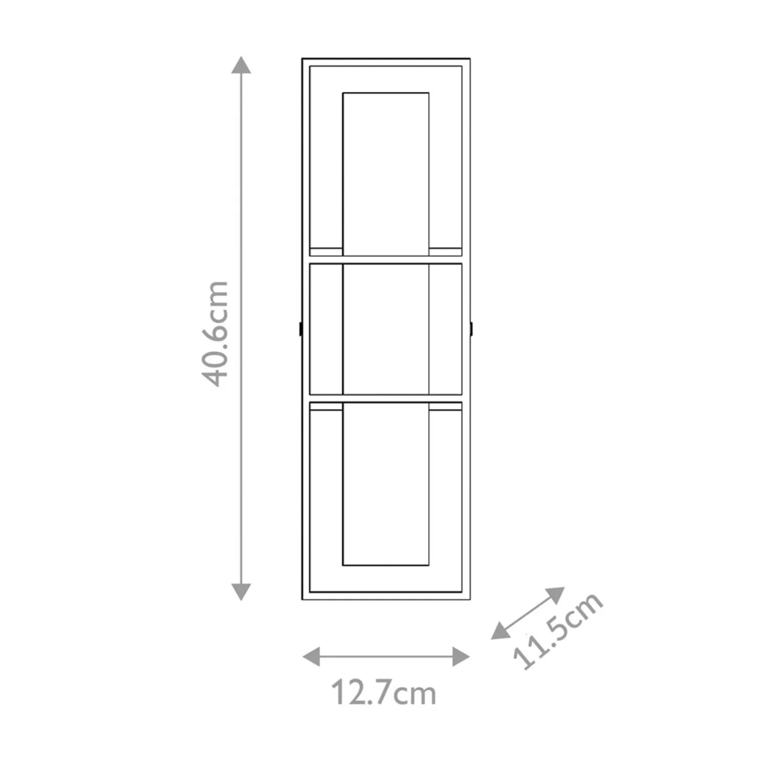LED-Außenwandlampe BLAKLEY schwarz/alabaster Höhe 41 cm IP44