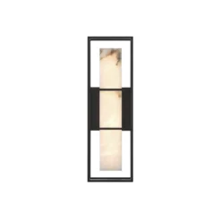 LED-Außenwandlampe BLAKLEY schwarz/alabaster Höhe 41 cm IP44