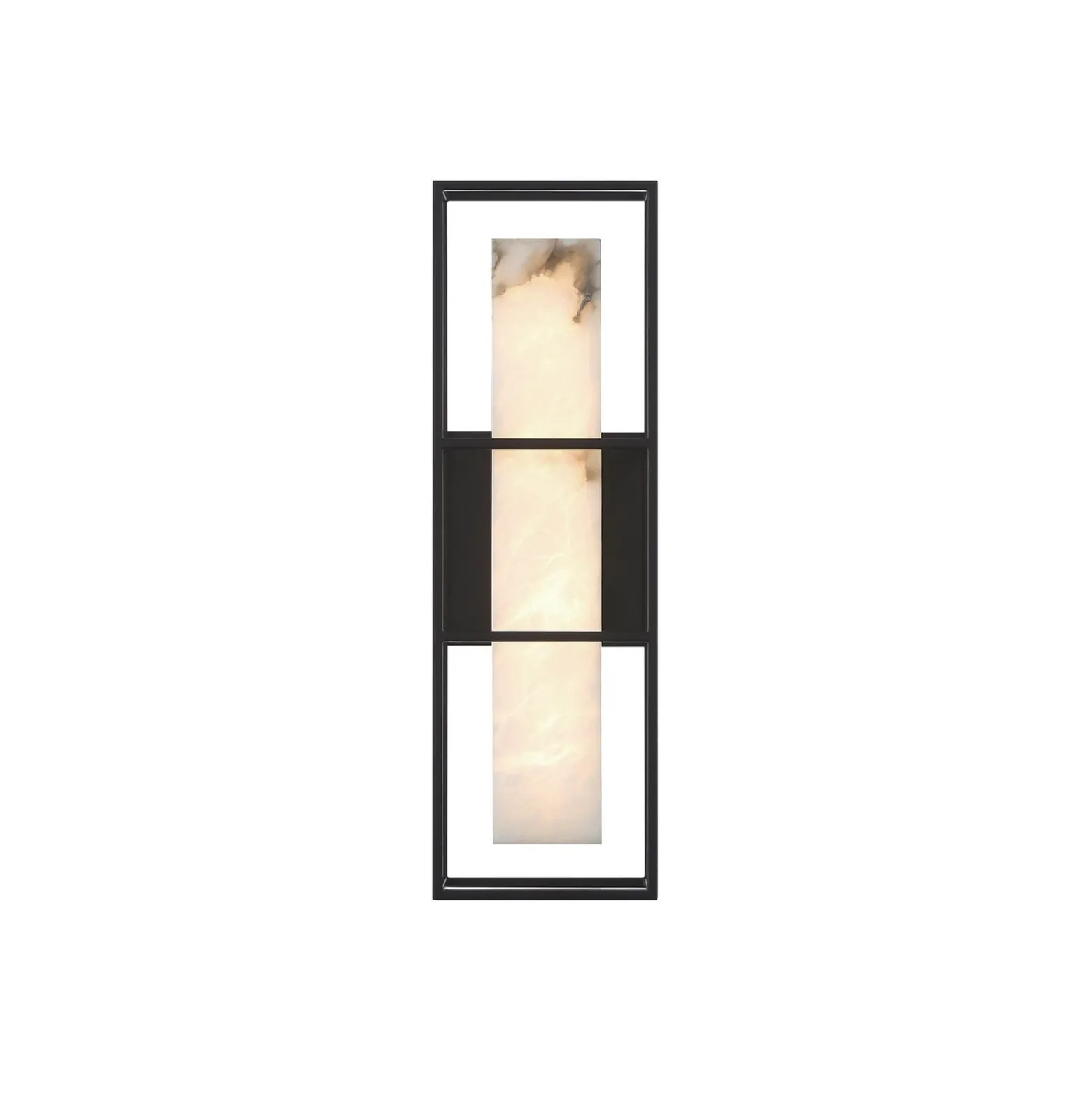 LED-Außenwandlampe BLAKLEY schwarz/alabaster Höhe 41 cm IP44