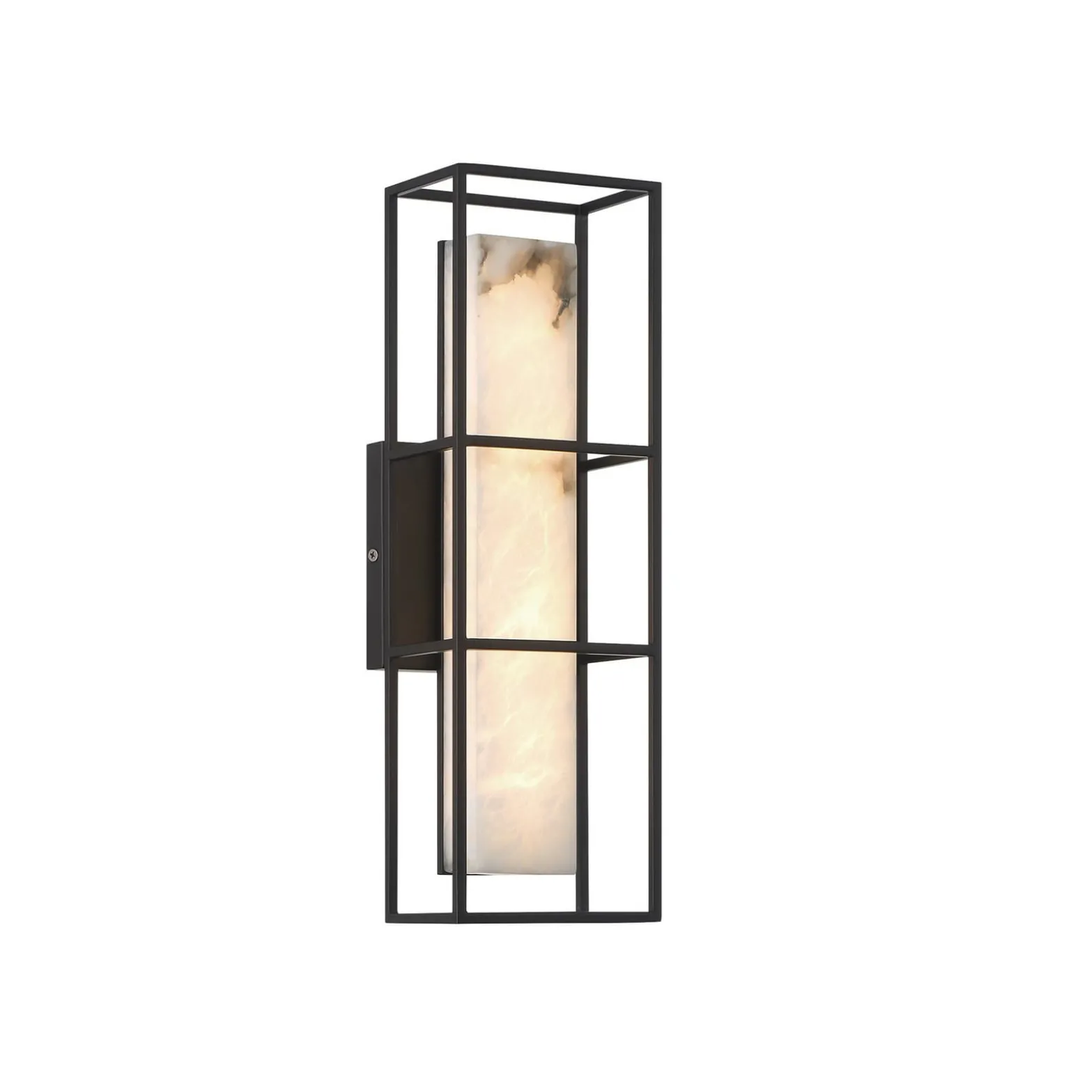 LED-Außenwandlampe BLAKLEY schwarz/alabaster Höhe 41 cm IP44