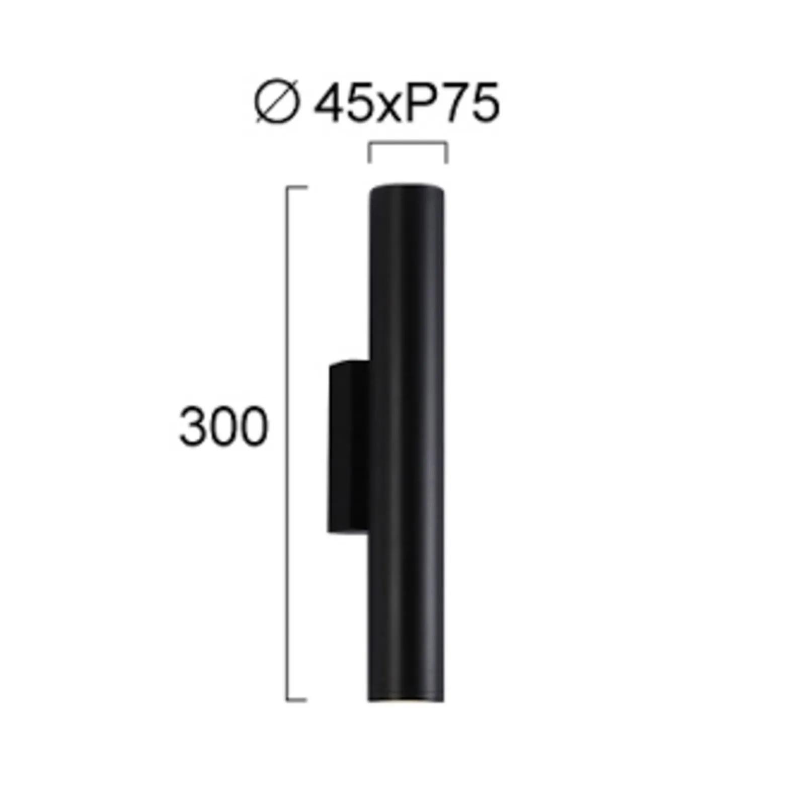 LED-Außenwandlampe City, Höhe 30 cm, schwarz, Metall