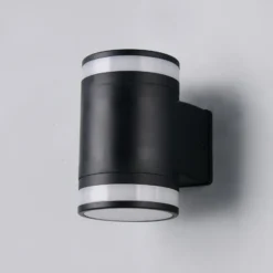 LED-Außenwandlampe Cusco, schwarz, Höhe 14 cm, IP44 GX53-LED
