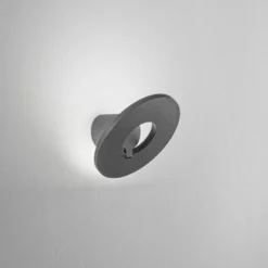 LED-Außenwandlampe Elite, dunkelgrau, Metall, Ø 24 cm, IP54