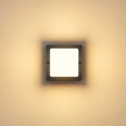 LED-Außenwandlampe FYNN-O, anthrazit, 11 cm, IP65 CCT on/off
