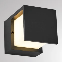 LED-Außenwandlampe FYNN-Y, anthrazit, 12 cm, IP65 CCT on/off