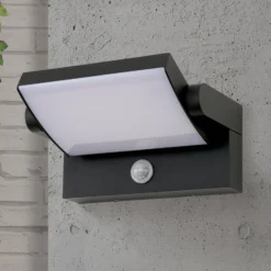 LED-Außenwandlampe Ginger, Sensor, anthrazit, IP54