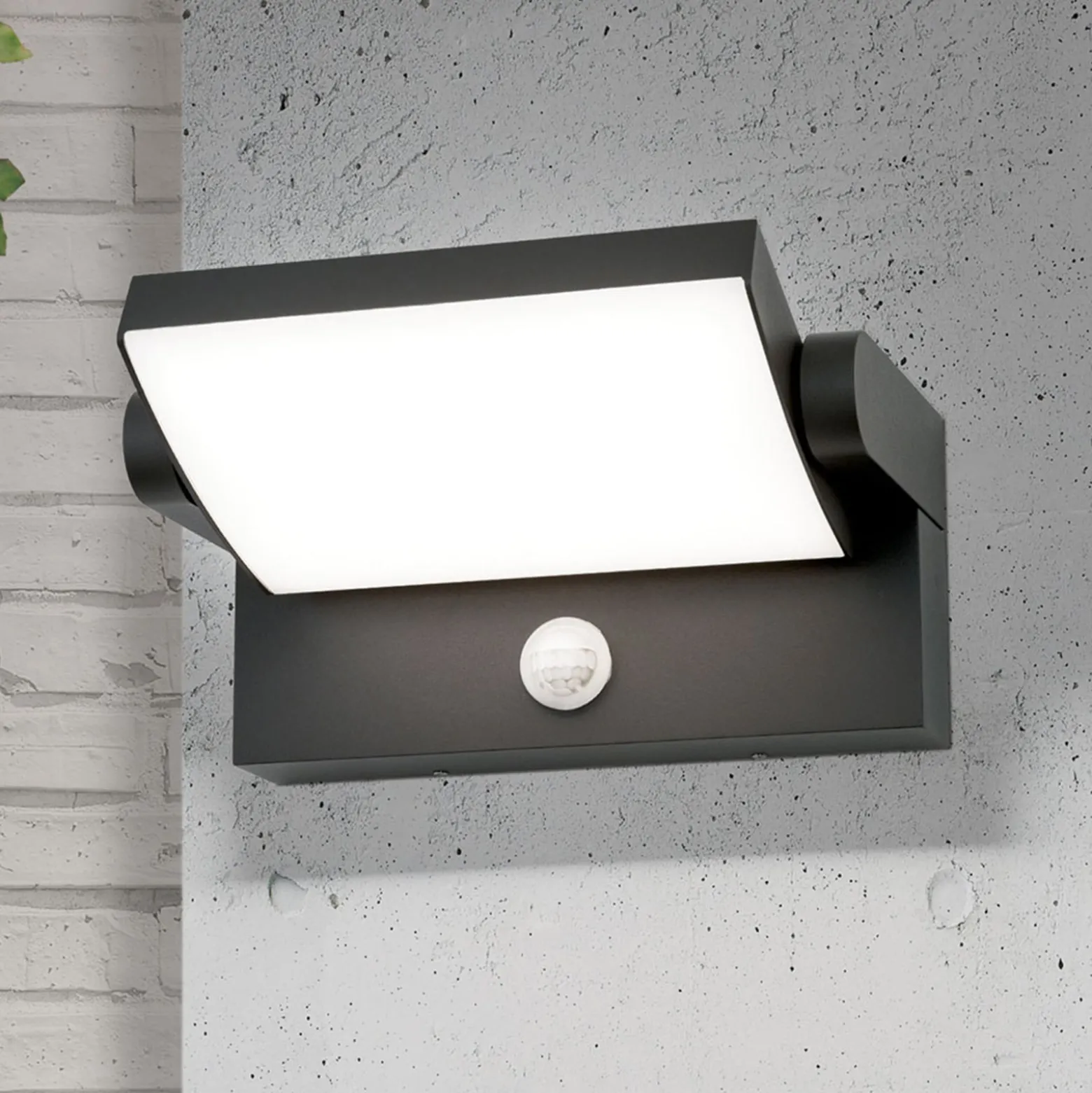 LED-Außenwandlampe Ginger, Sensor, anthrazit, IP54