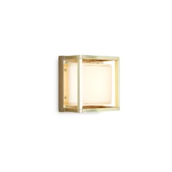 LED-Außenwandlampe Ice Cubic 3404, messing natur
