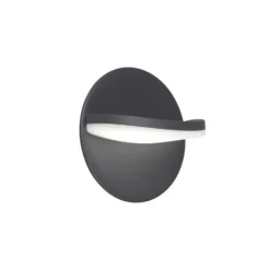 LED-Außenwandlampe Letty, dunkelgrau, Ø 18 cm, Metall, IP65