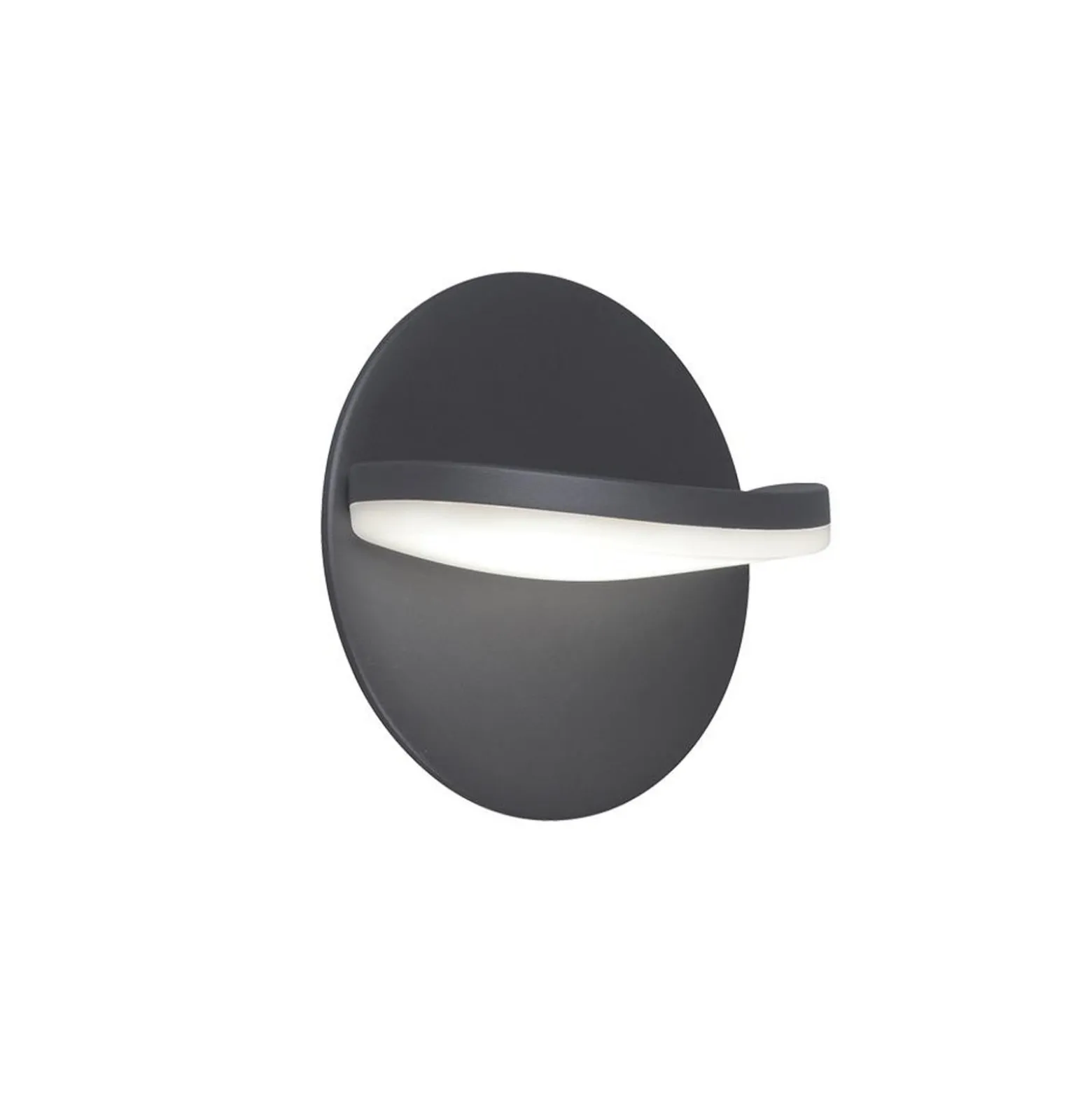 LED-Außenwandlampe Letty, dunkelgrau, Ø 18 cm, Metall, IP65