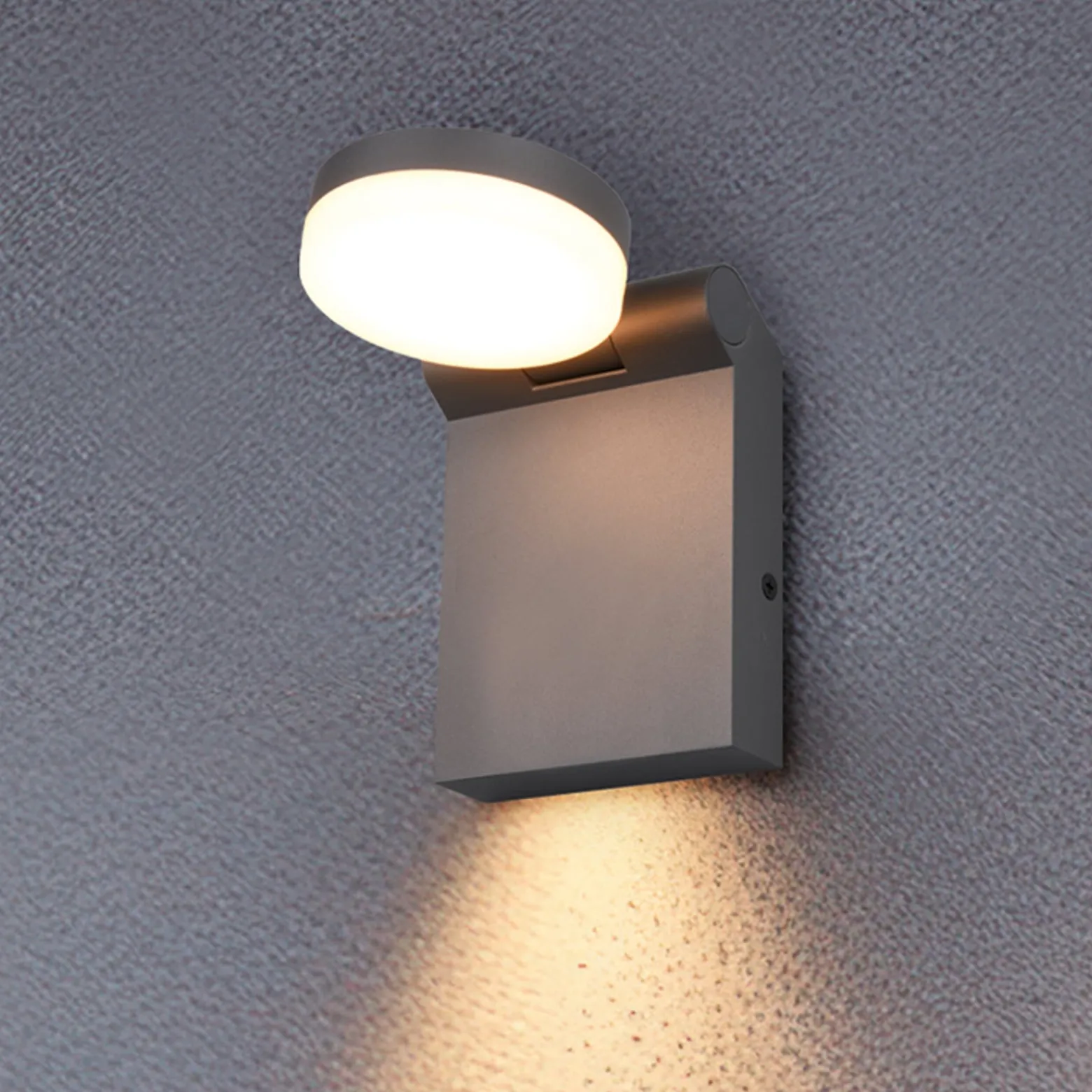 LED-Außenwandleuchte Adour, anthrazit, kippbar, CCT, IP44