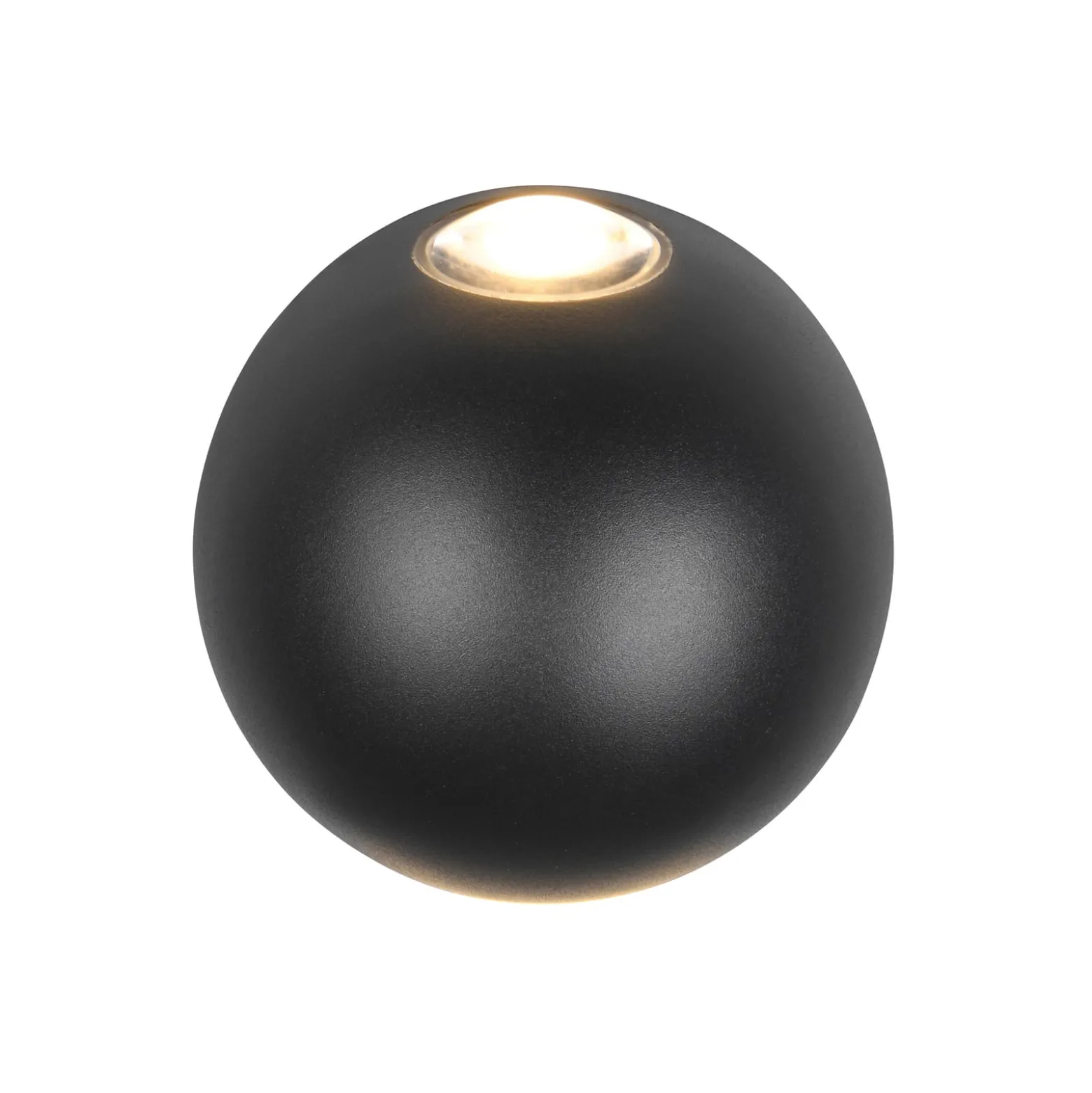 LED-Außenwandleuchte Avisio, schwarz, 2-flammig, halbrund
