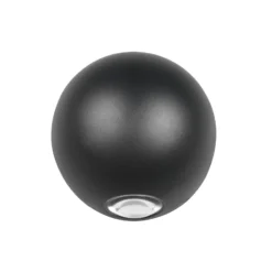 LED-Außenwandleuchte Avisio, schwarz, 2-flammig, halbrund