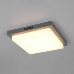 LED-Außenwandleuchte Bermejo, eckig, Sensor, CCT, anthrazit