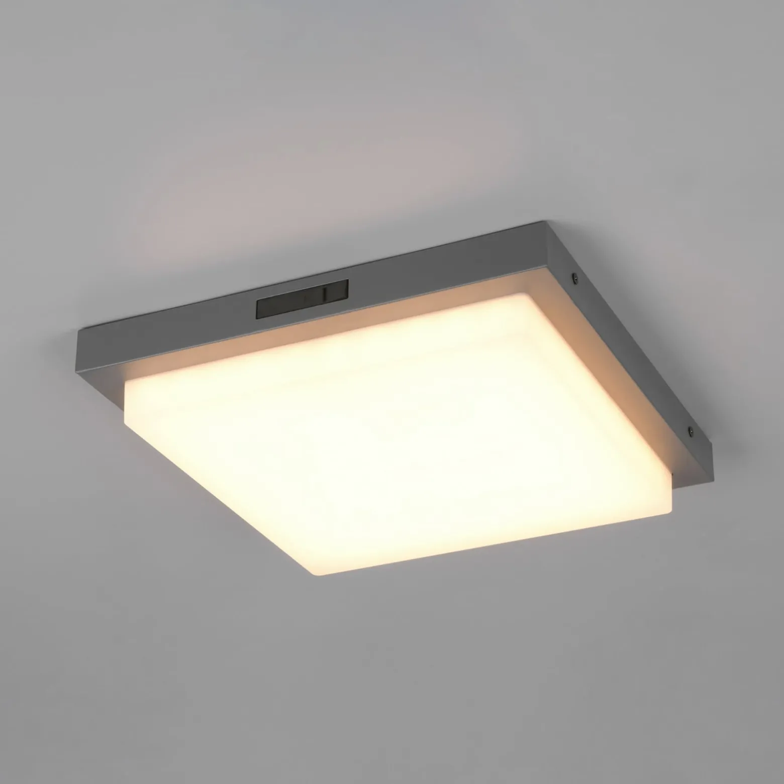 LED-Außenwandleuchte Bermejo, eckig, Sensor, CCT, anthrazit