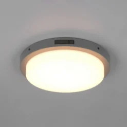 LED-Außenwandleuchte Bermejo, rund, Sensor, CCT, anthrazit