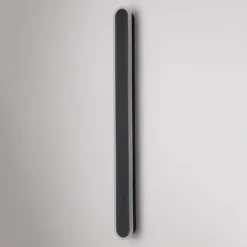 LED-Außenwandleuchte Bordo Oval Höhe 90 cm schwarz Aluminium
