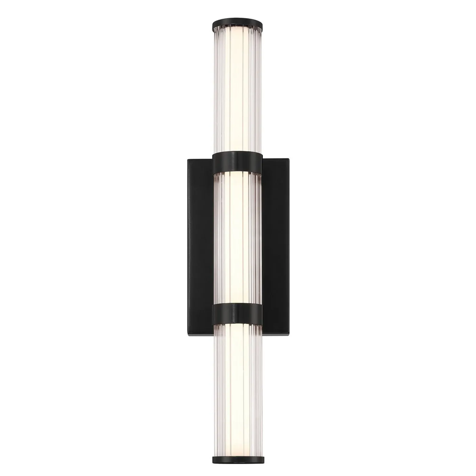 LED-Außenwandleuchte FAYTON, schwarz, Höhe 54 cm Metall IP44