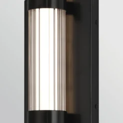 LED-Außenwandleuchte FAYTON, schwarz, Höhe 54 cm Metall IP44